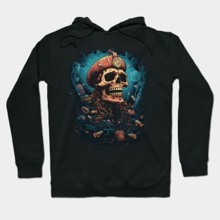 Vintage Skull Marine Life Ocean Hoodie